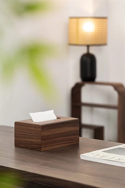 클래식 한 나무 조직 상자